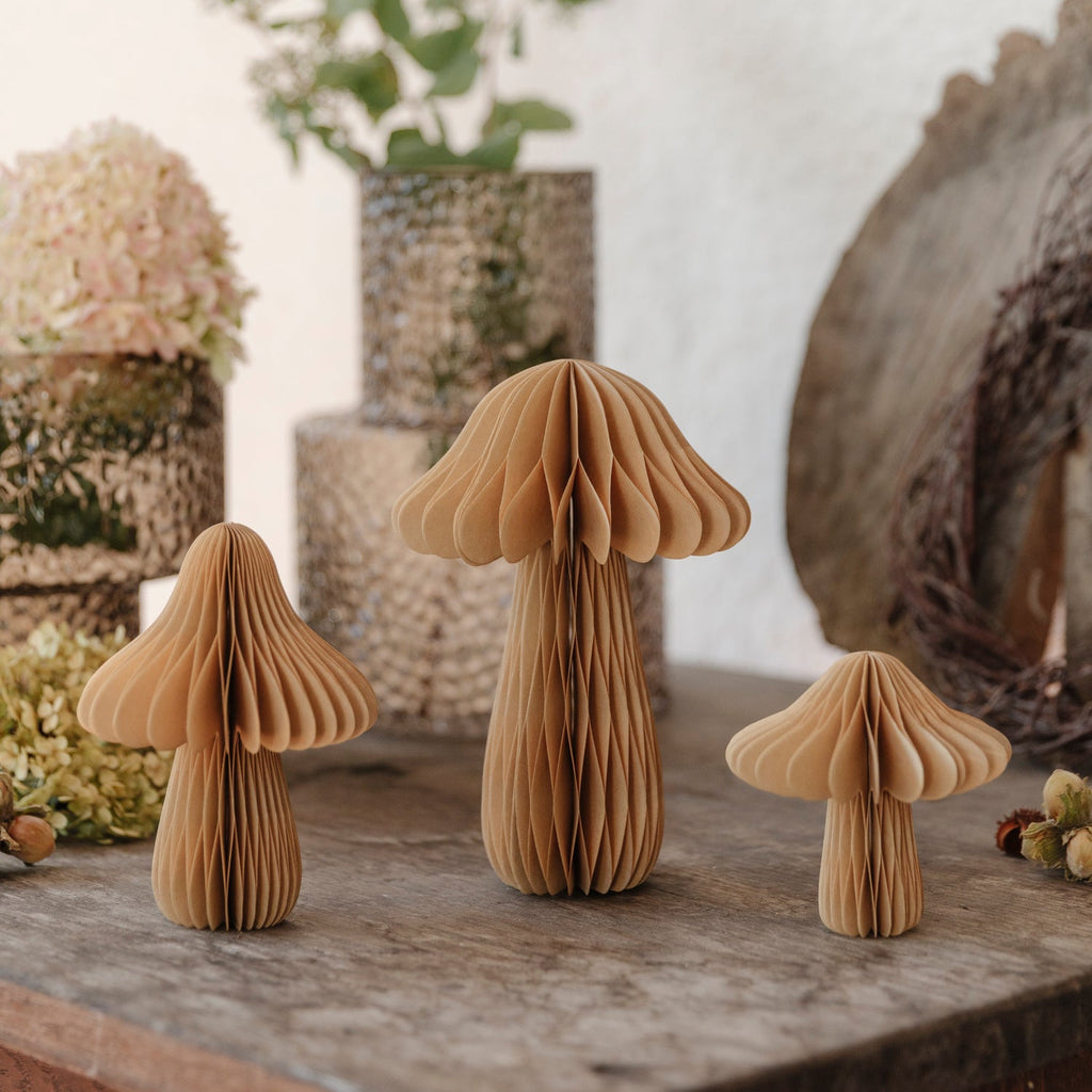 Pilz aus Papier - hellbraun