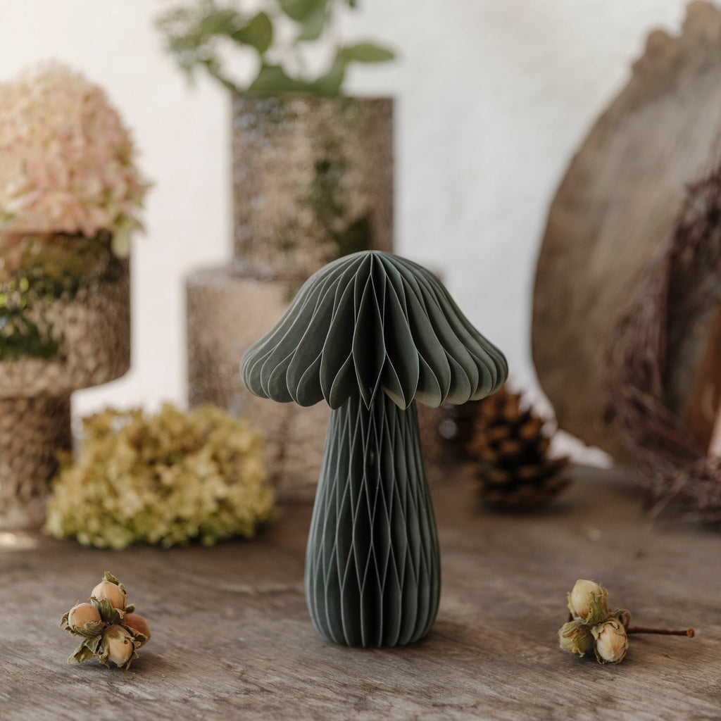 Pilz aus Papier - olive