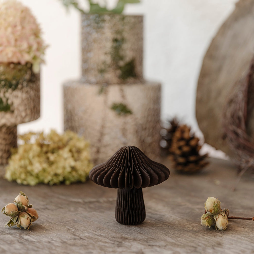 Pilz aus Papier - dunkelbraun
