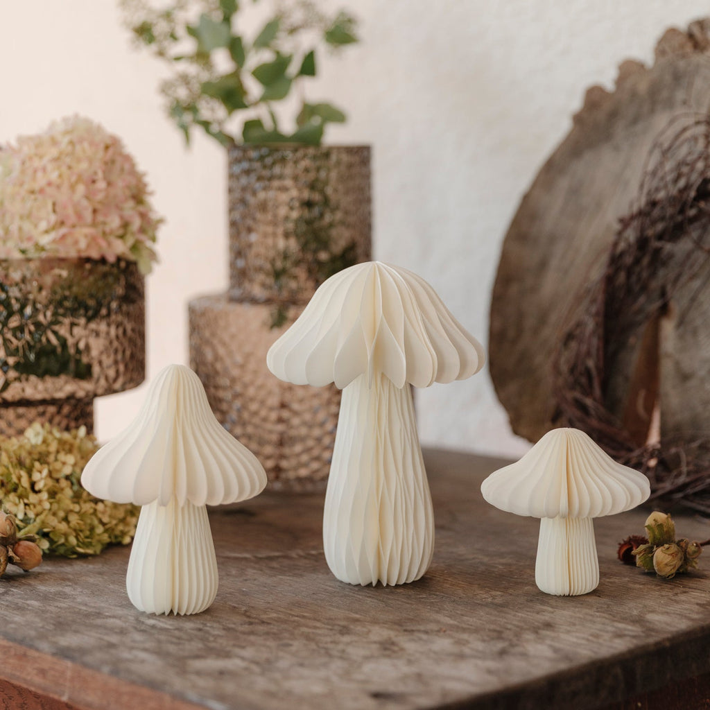 Pilz aus Papier - weiß