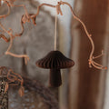 Papieranhänger Pilz - dunkelbraun