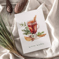 Weihnachtskarte auf Strukturpapier Glühwein A6