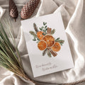 Weihnachtskarte auf Strukturpapier Orangen A6