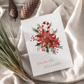 Weihnachtskarte auf Strukturpapier Weihnachtsstern A6