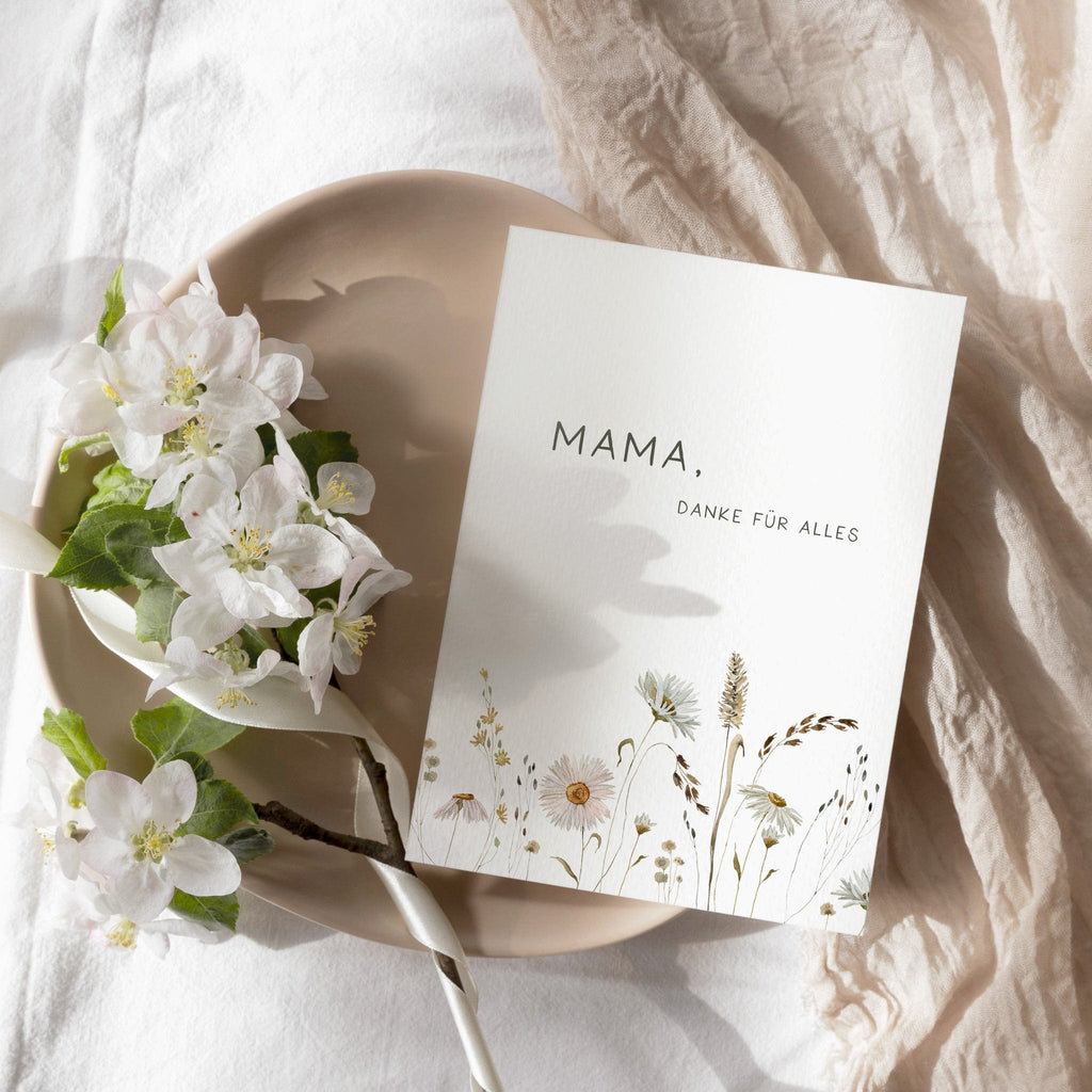 Grußkarte Muttertag - Mama danke für alles