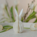 Osterhase Paul aus Papier - weiß