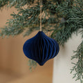 Papieranhänger Drop Ornament - dunkelblau