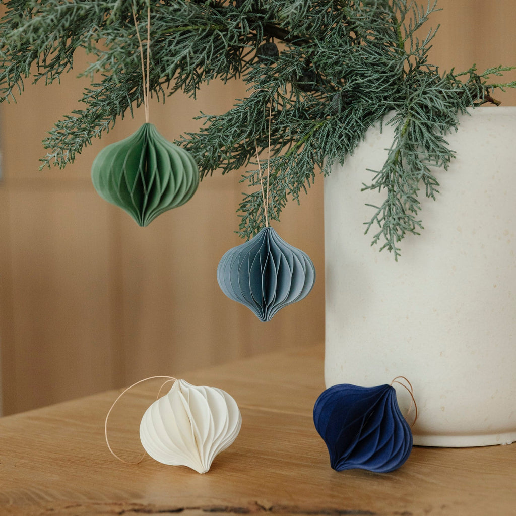 Papieranhänger Drop Ornament - grün
