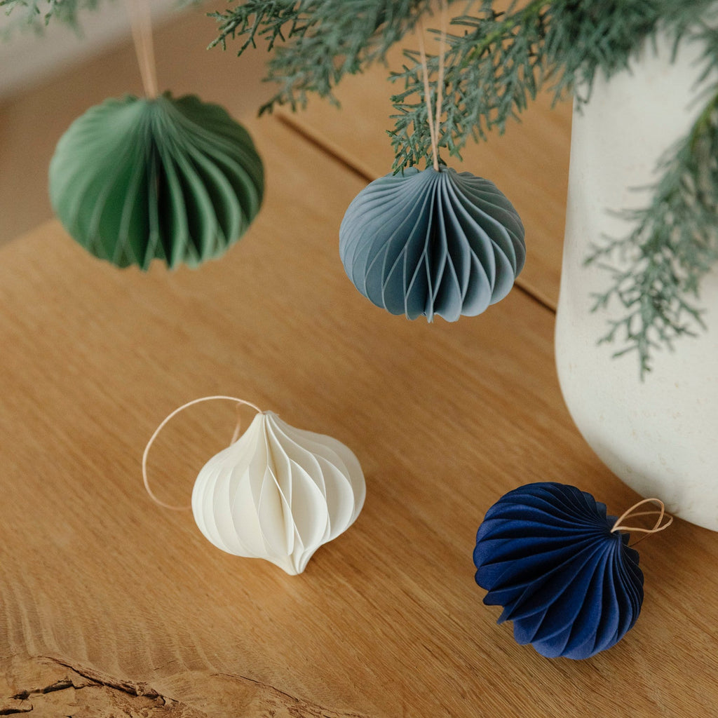 Papieranhänger Drop Ornament - grün