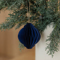 Papieranhänger Kugel Ornament - dunkelblau