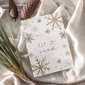 Weihnachtskarte auf Strukturpapier Schneeflocken A6
