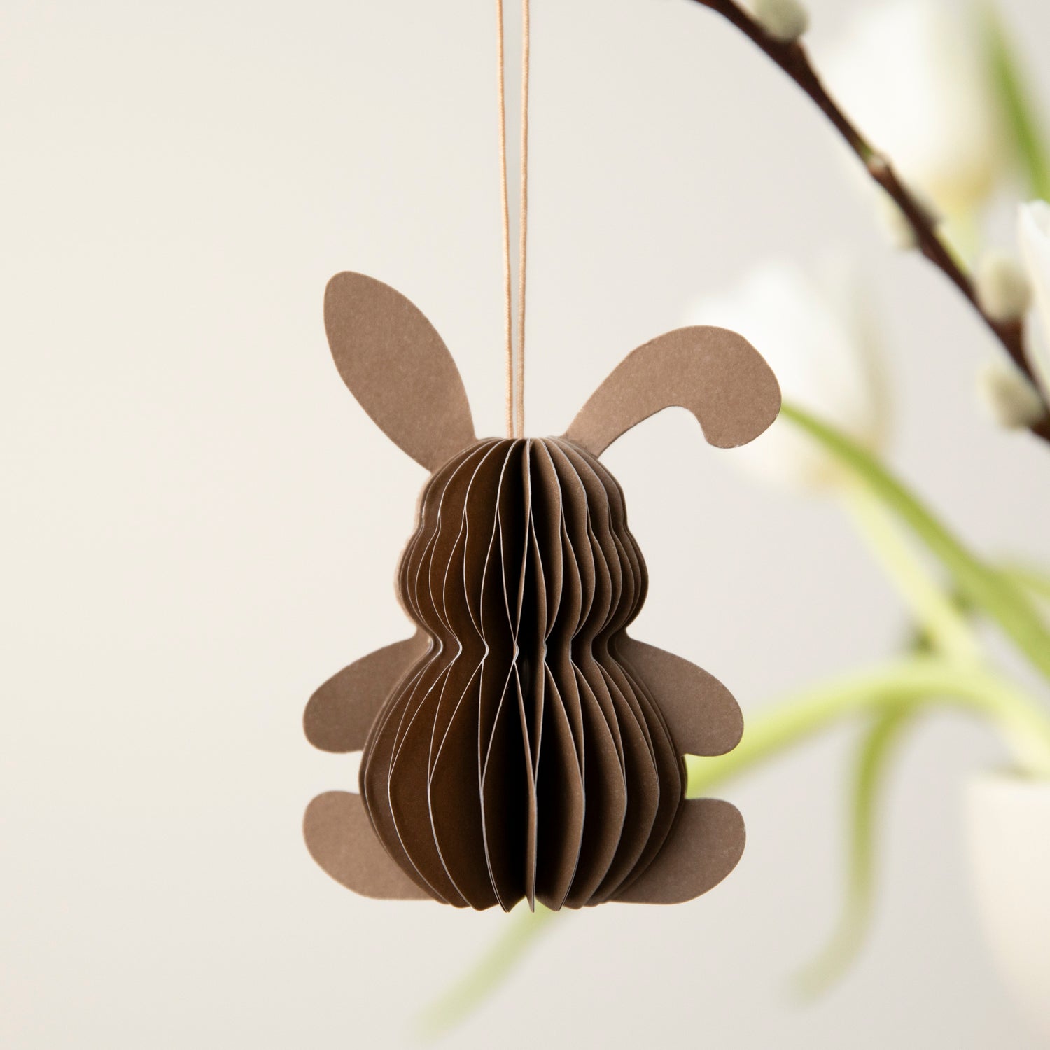 Papieranhänger Hase Lotte - braun