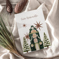 Weihnachtskarte auf Strukturpapier Haus A6