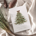 Weihnachtskarte auf Strukturpapier Baum A6